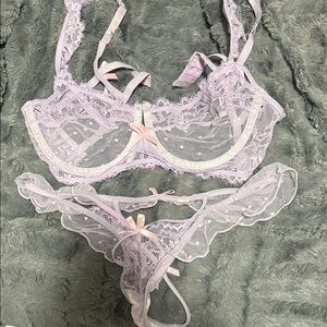 Lavender Lace Lingerie Set